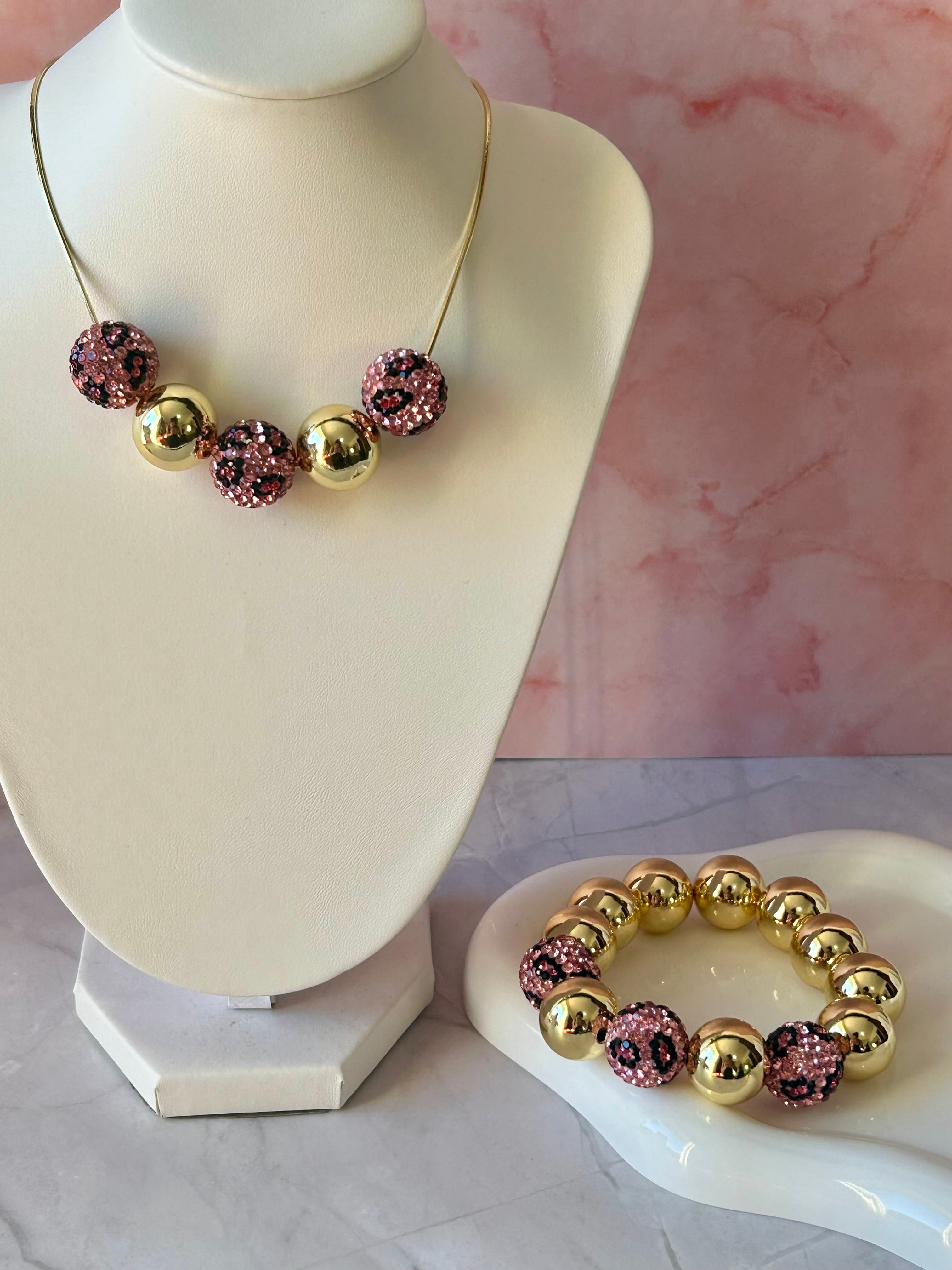 Set Collar y Brazalete Animal Print