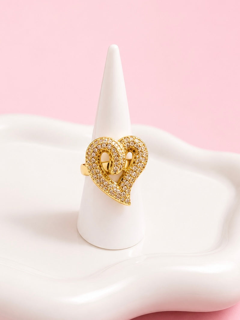 Anillo Corazón Brillante