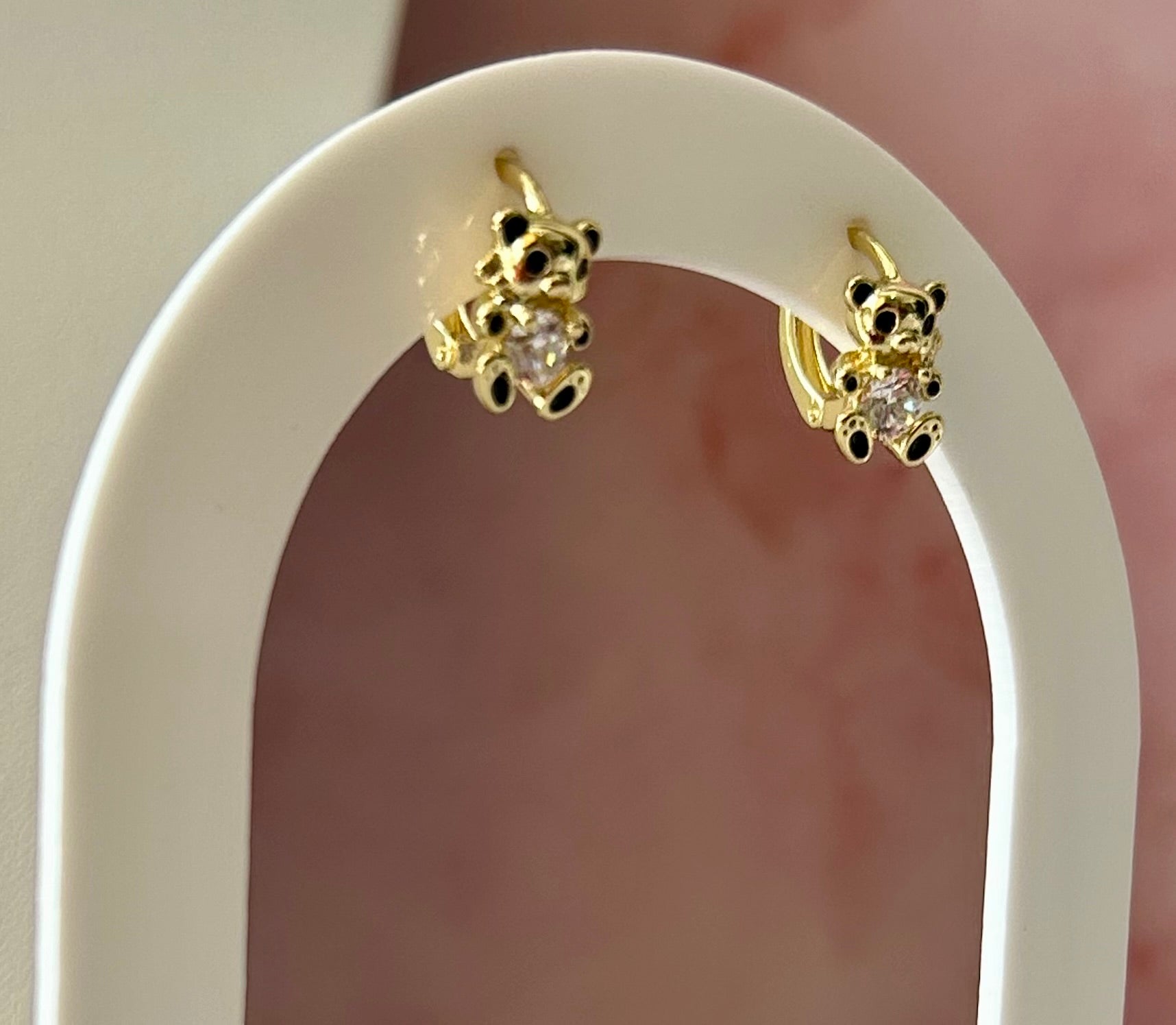 Aretes Osito Oro laminado