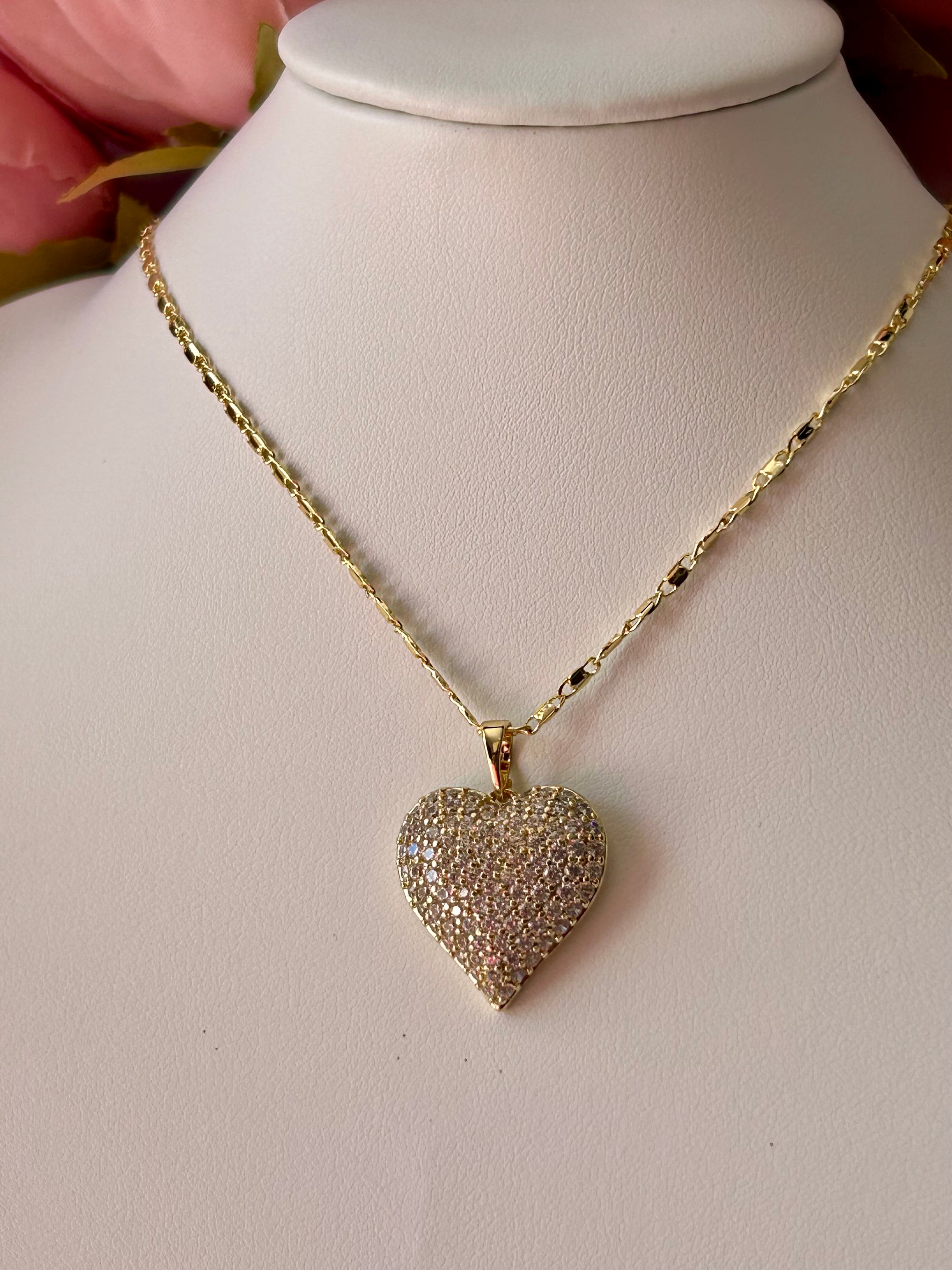 Collar Corazón Oro laminado