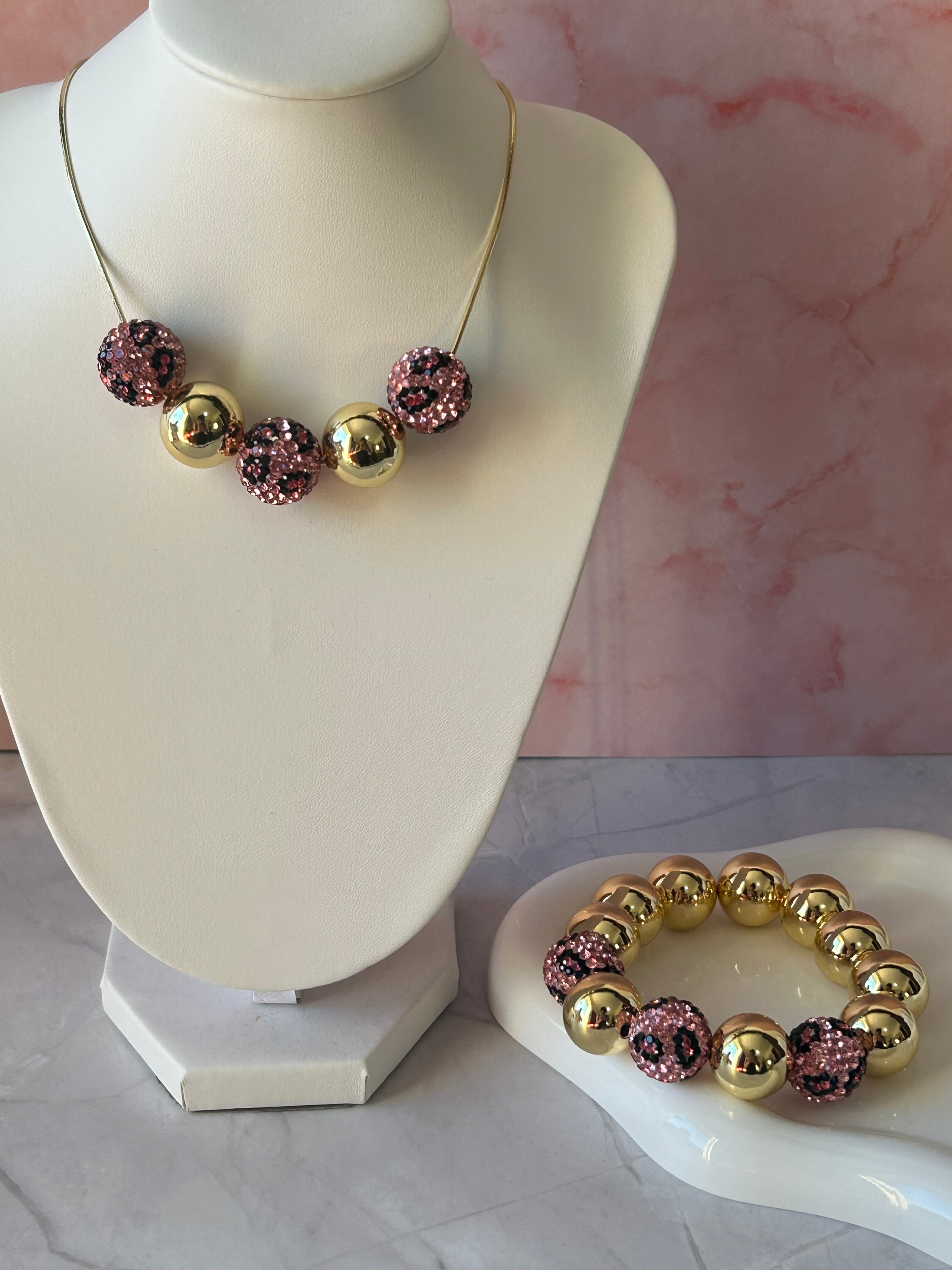 Set Collar y Brazalete Animal Print