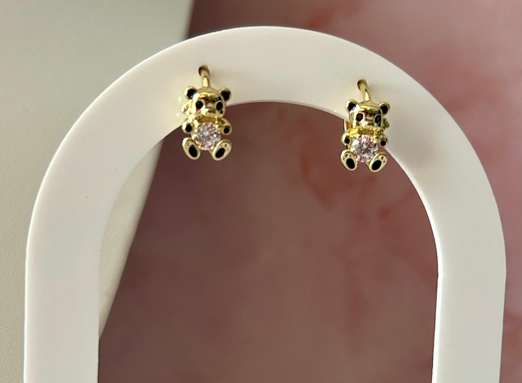 Aretes Osito Oro laminado