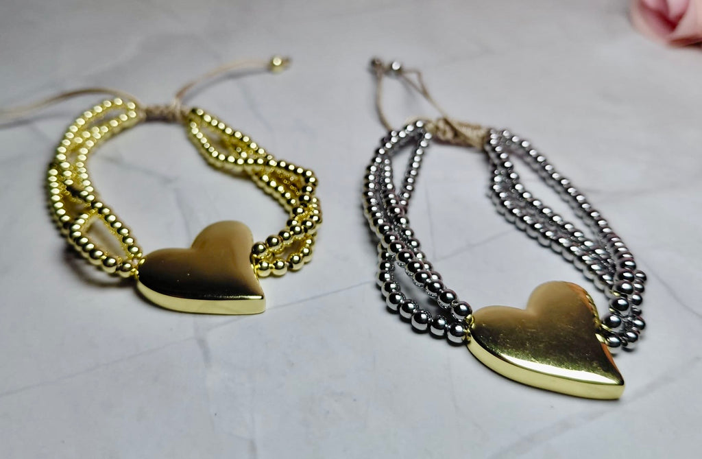 Brazalete Ajustable Aura Amor Dorado