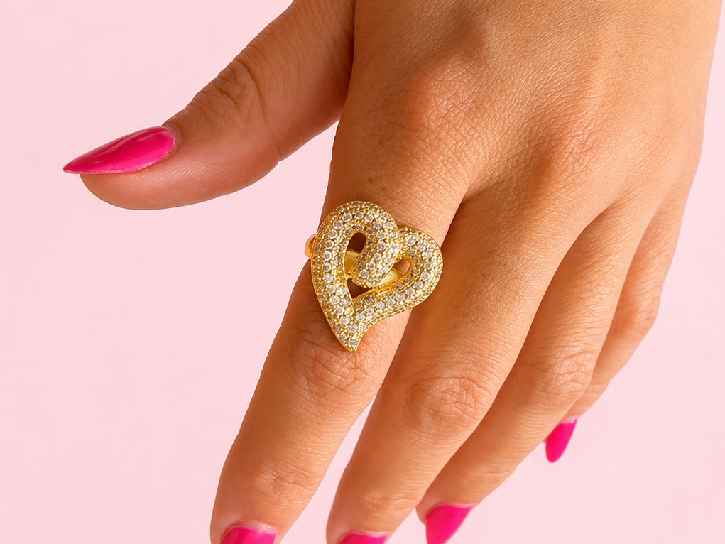 Anillo Corazón Brillante