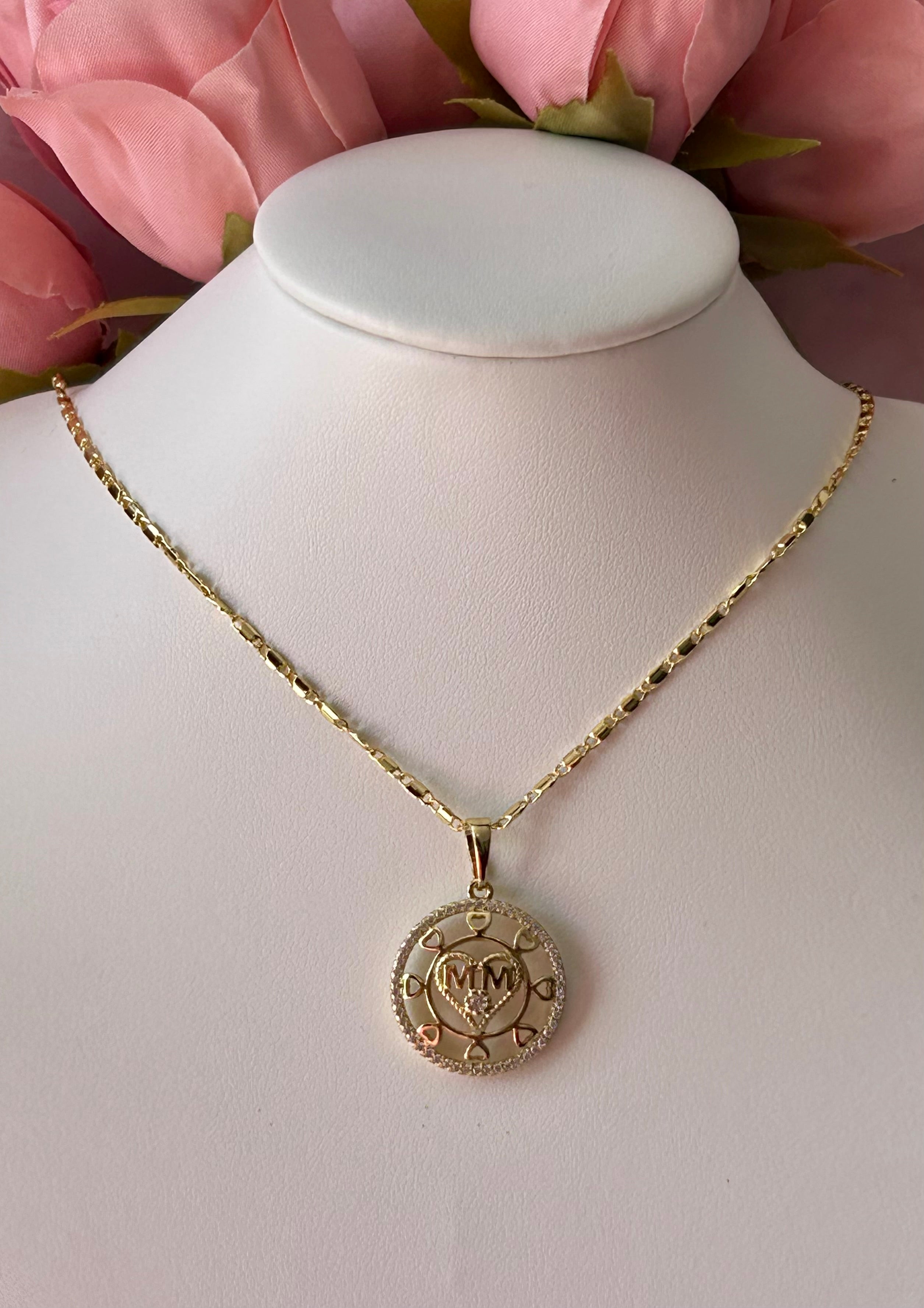 Collar MOM CÍRCULO oro laminado