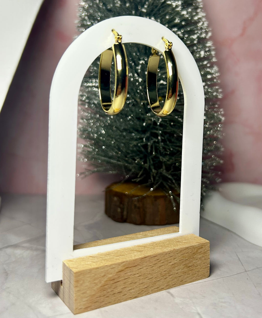 Aretes Óvalo Oro Laminado