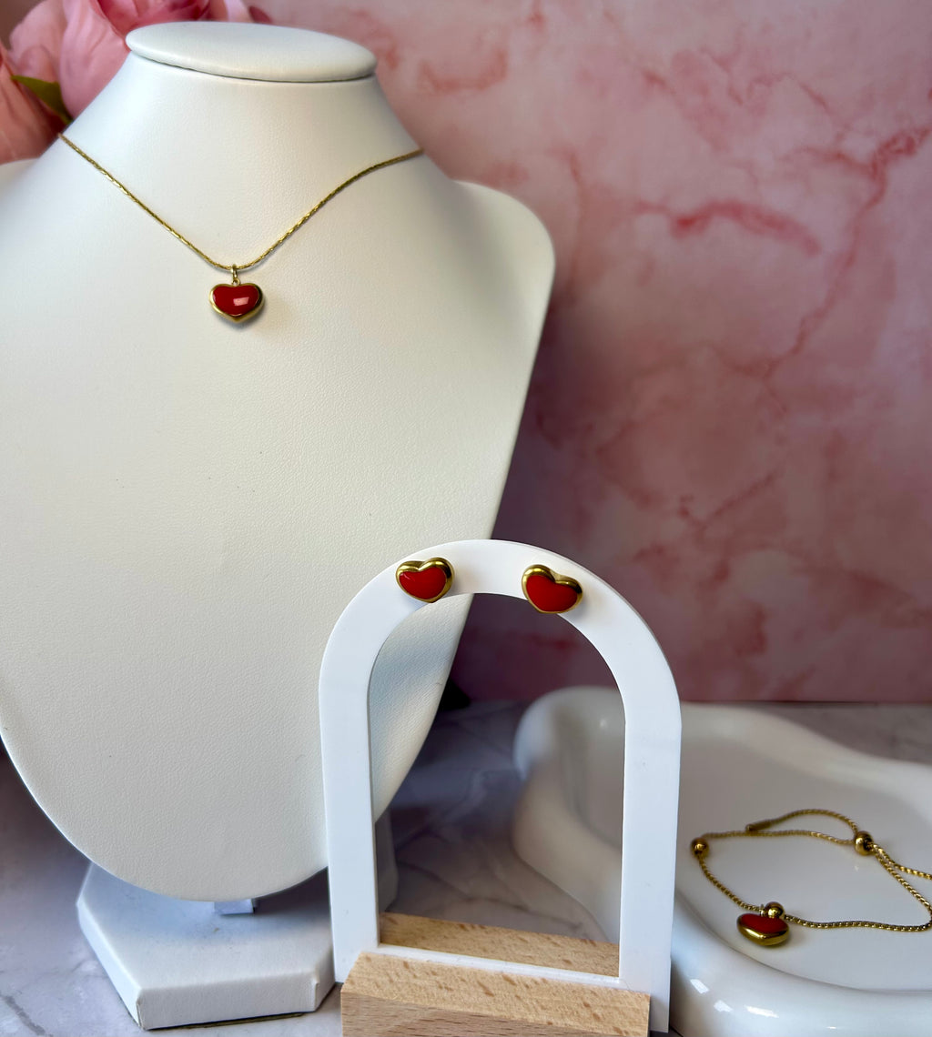 Set Collar, Aretes, Brazalete Amour ❤️