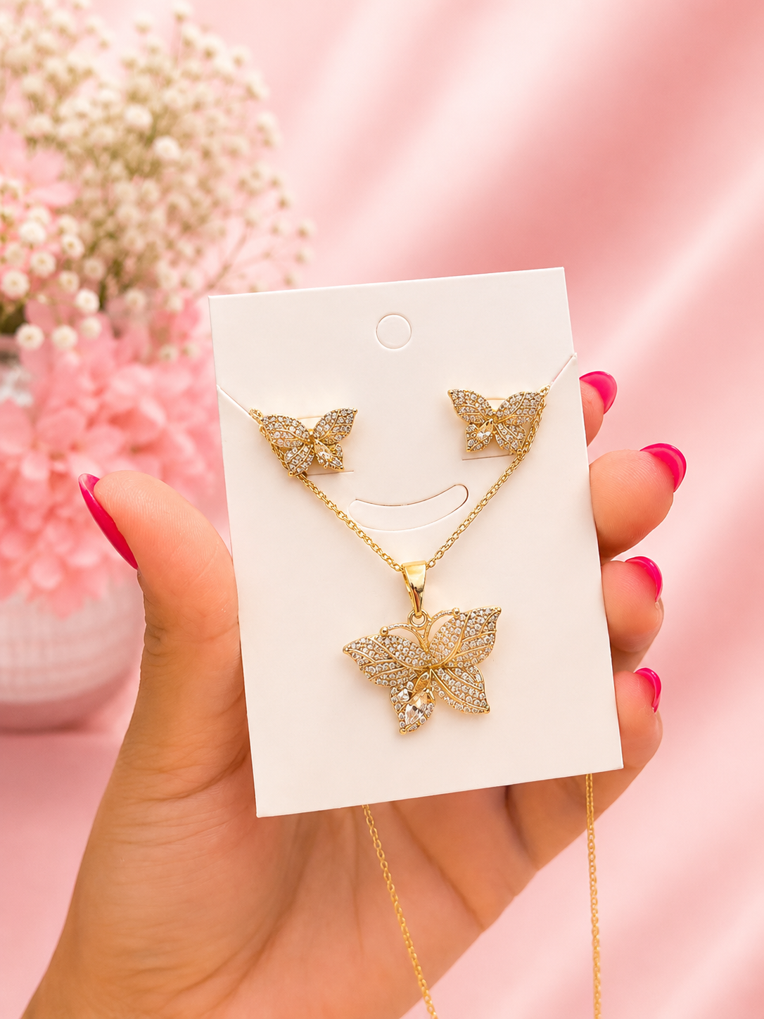 Set Aretes y Collar Mariblin