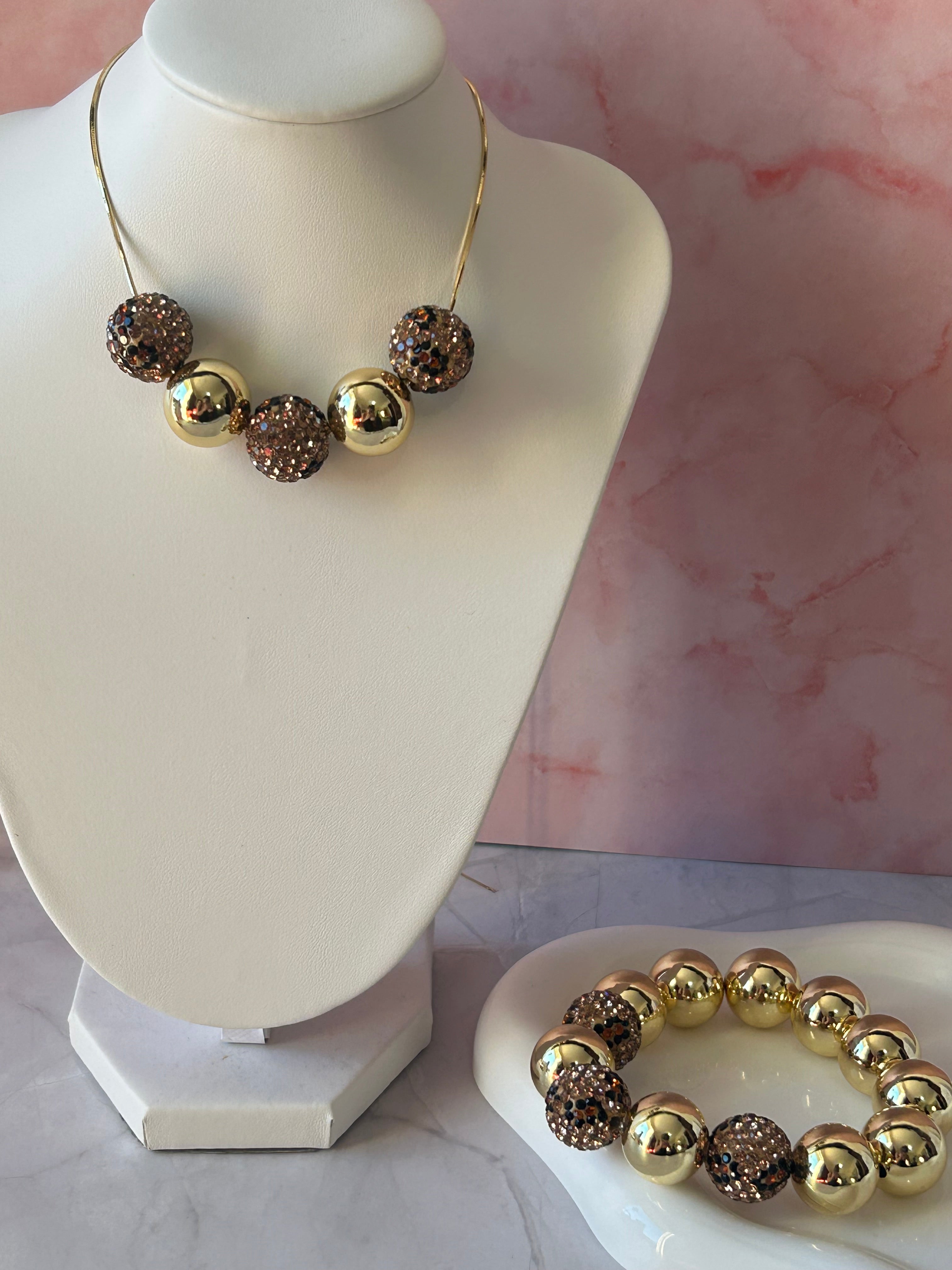 Set Collar y Brazalete Animal Print