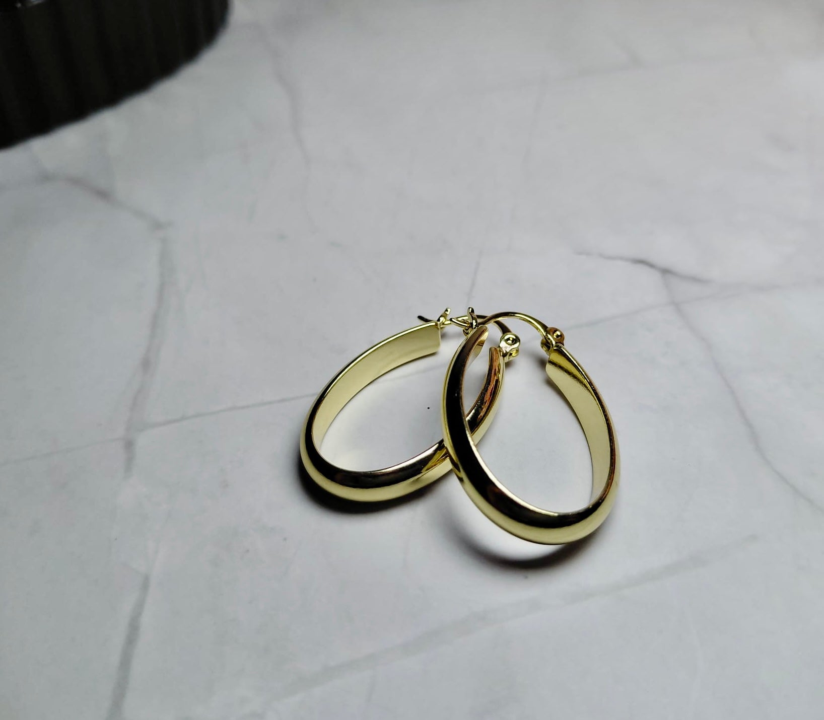 Aretes Óvalo Oro Laminado