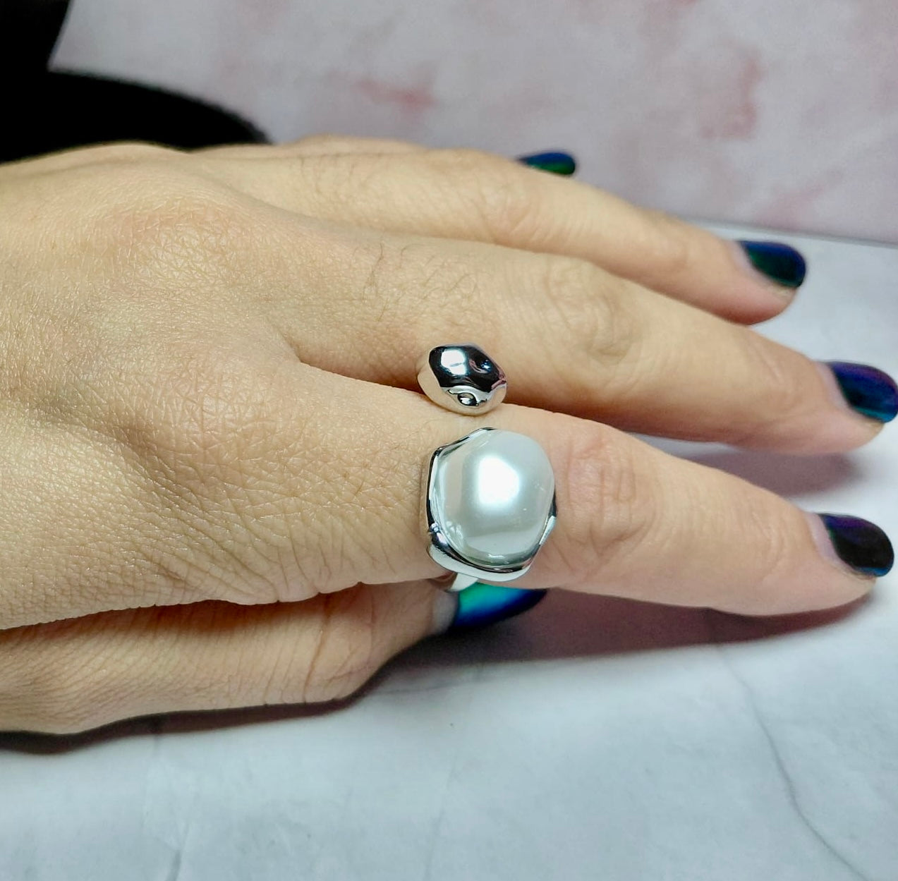 Anillo Classic Open Pearl