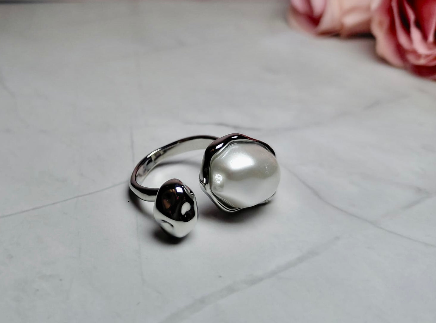 Anillo Classic Open Pearl