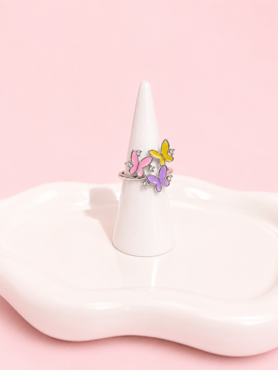 Anillo Mariposa Colores Ajustable