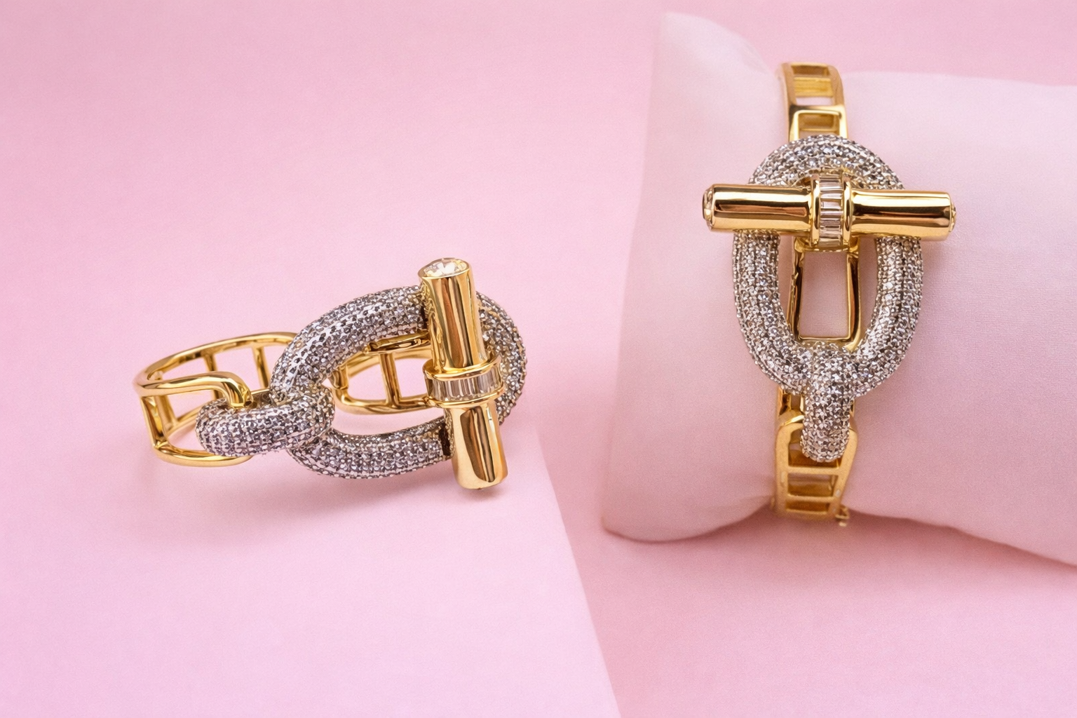 Titán Glow Brazalete y Anillo Doble Dedo