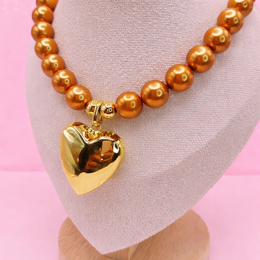 Collar Orange Heart ✨