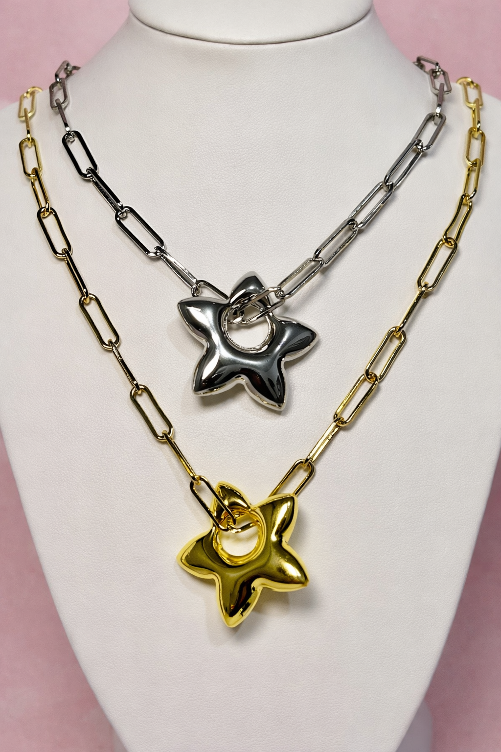 Collar de estrella Ajustable ✨ Dorado o Plateado