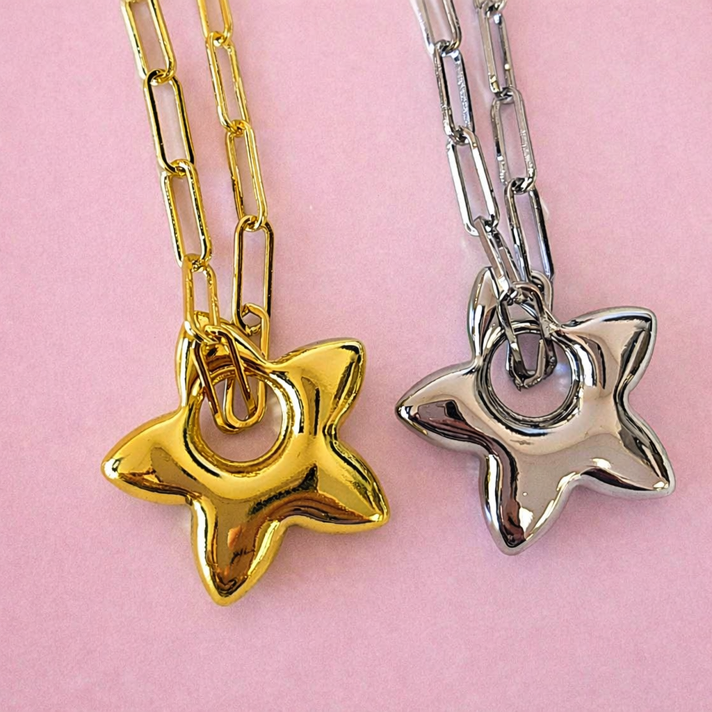 Collar de estrella Ajustable ✨ Dorado o Plateado
