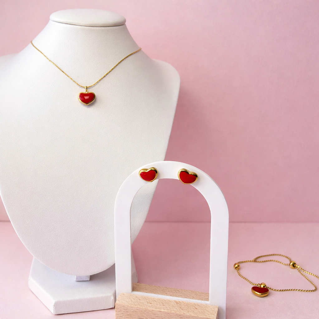Set Collar, Aretes, Brazalete Amour ❤️