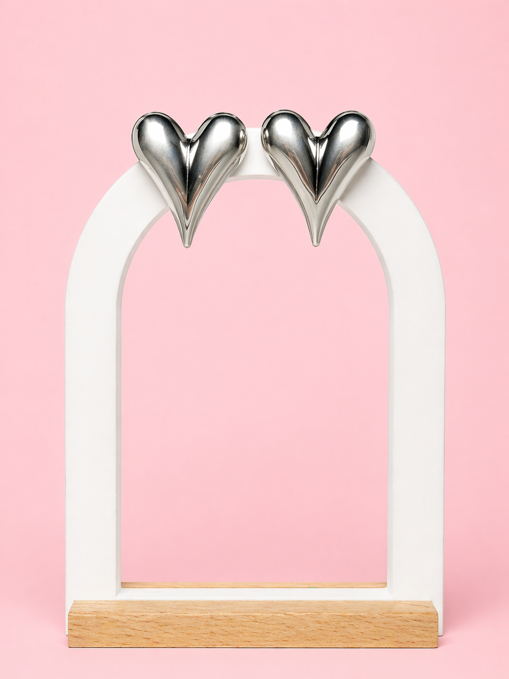 Aretes Corazón Plateado ✨