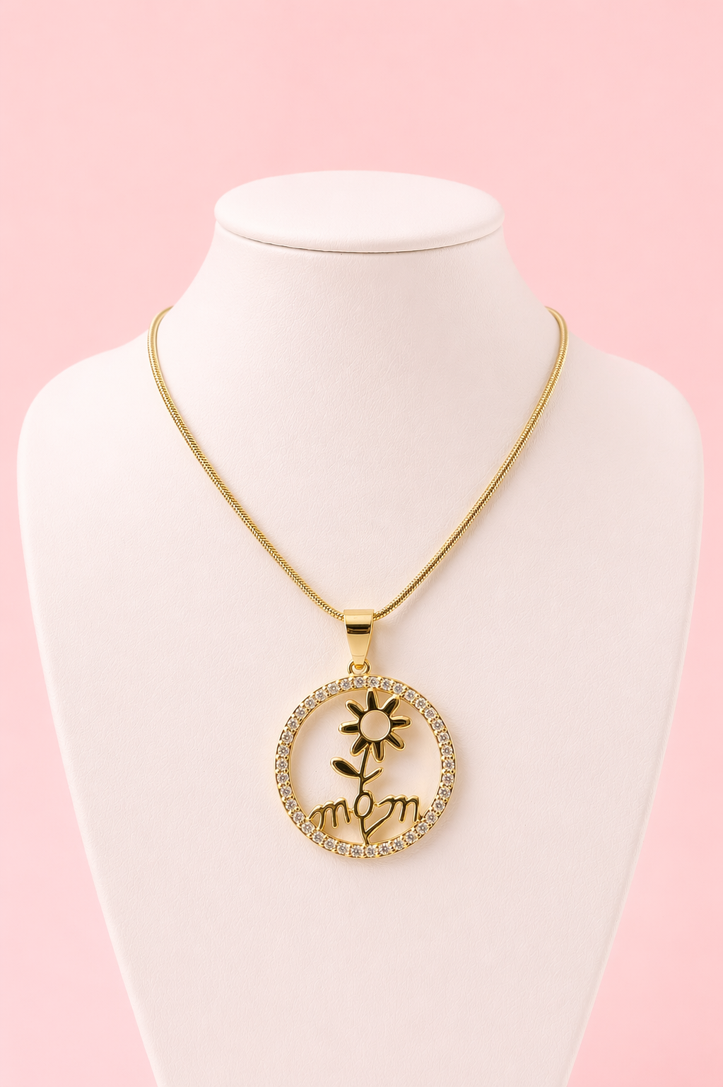 Collar MOM oro laminado