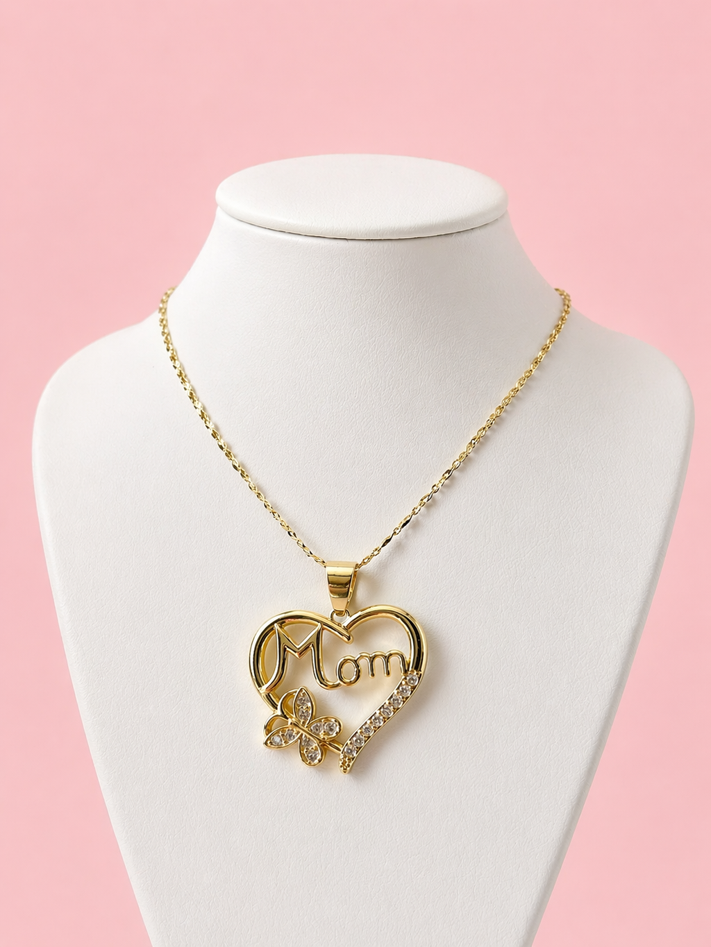Collar MOM CORAZÓN Oro laminado