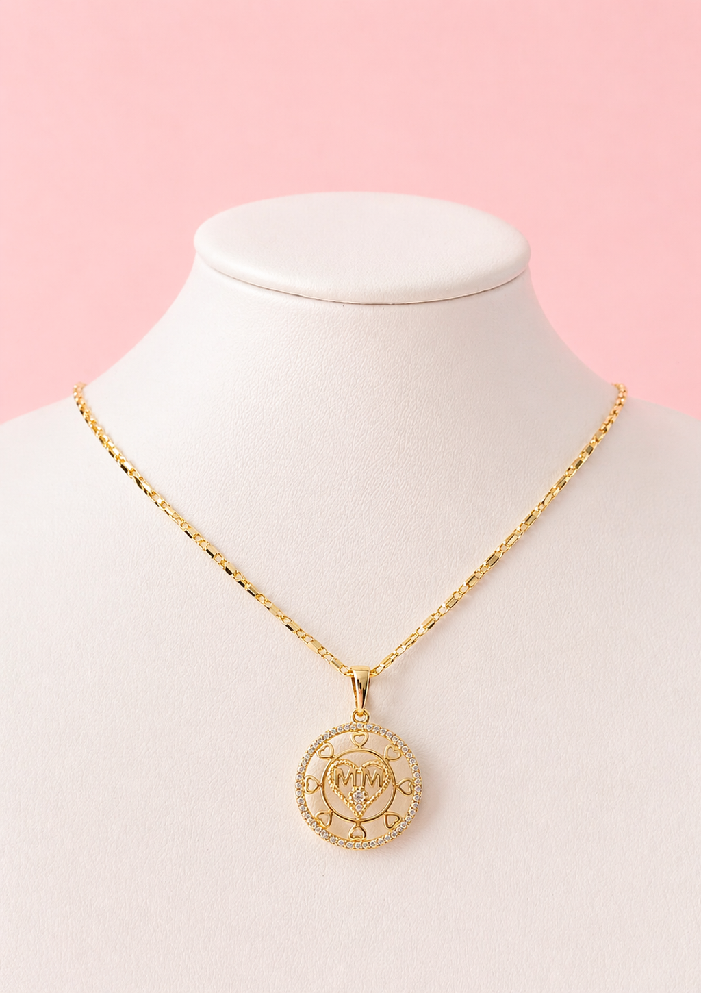 Collar MOM CÍRCULO oro laminado
