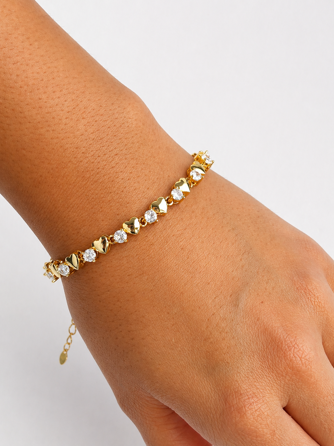 Brazalete Ajustable Corazón y Piedra
