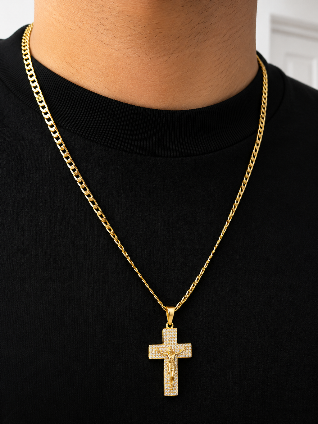 Cadena Cruz Cristo Caballero 🦁