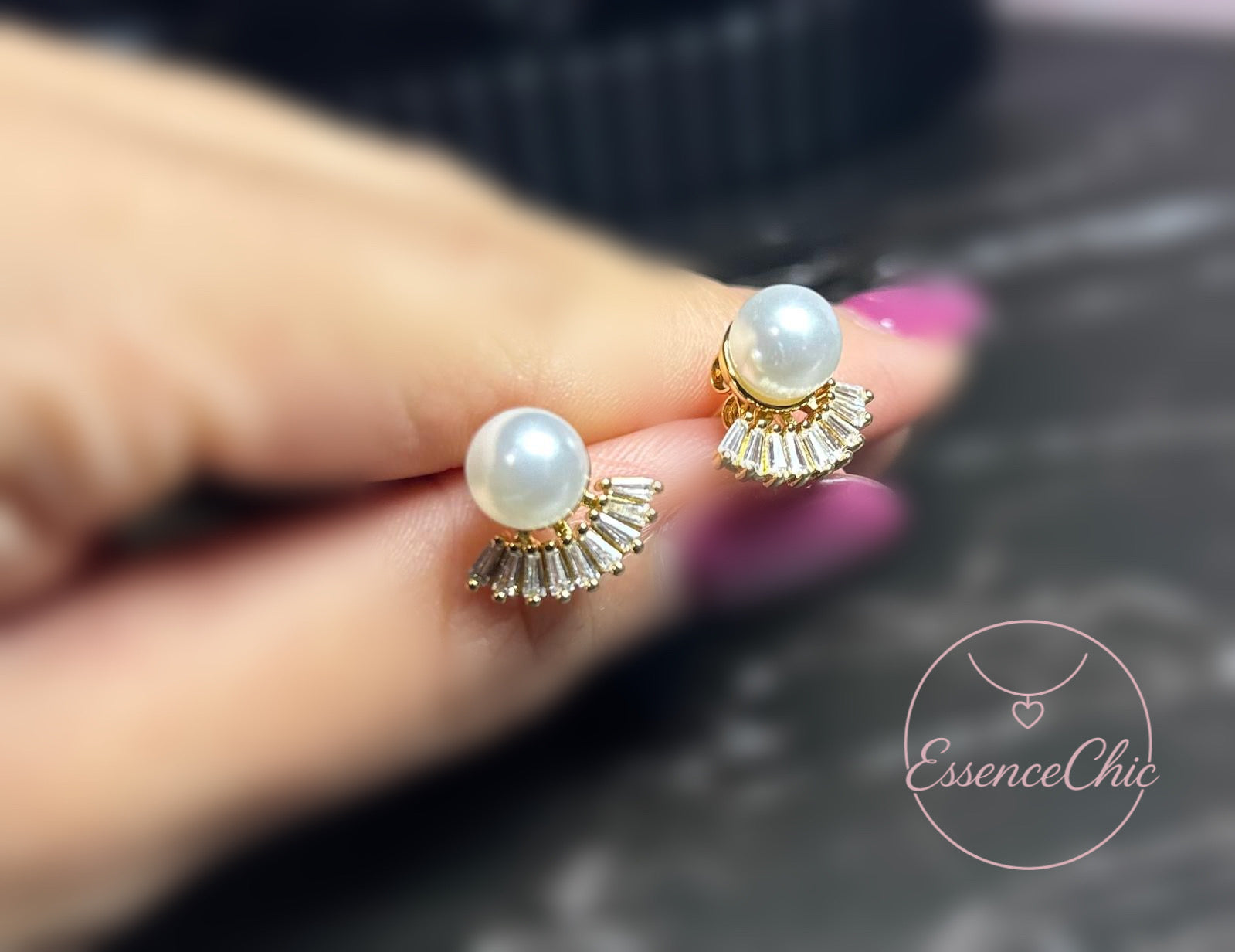 Aretes Perla Royal Shine ✨